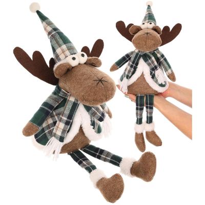 7. Dekoratives Weihnachts-Rentier, braun, 35+20 cm
