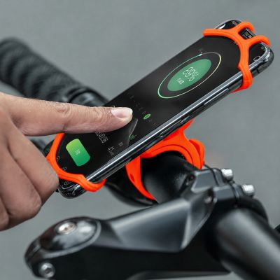 4. Rockbros LF436 Lenkerklemm-Handyhalterung – Orange