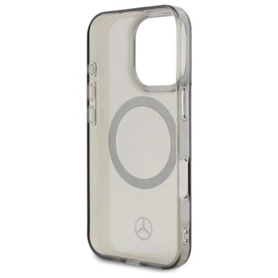 7. Mercedes Silver Ring MagSafe Hülle für iPhone 16 Pro Max - Schwarz