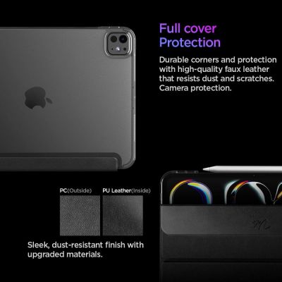 12. Spigen Liquid Air Folio Hülle für iPad Pro 11" (2024) und iPad Pro 11" (2025) – Schwarz