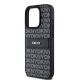 6. DKNY Lederhülle mit Monostreifen und Metalllogo für iPhone 15 Pro Max – Schwarz