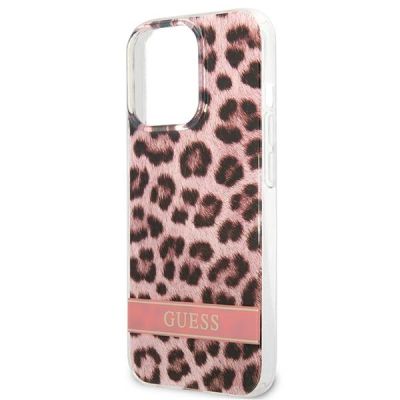6. Guess GUHCP13LHSLEOP iPhone 13 Pro / 13 6.1" pink/pink Hardcase Leopard