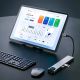 12. Tech-Protect HB09 USB-Hub 8-in-1 (USB-C + USB-A 3.0 + USB-C 3.0 + HDMI 4K 60Hz + SD/TF + PD 100W + RJ45 1000 MB/s) – Grau