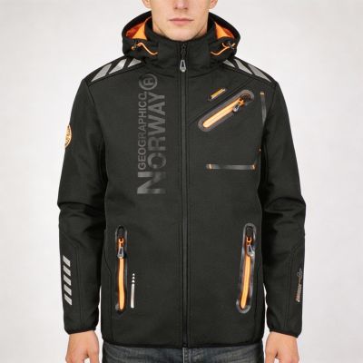 7. Geographgical Norway Royaute DB MEN 068 M WY1999H/GN/Schwarz / Orange Jacke