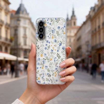 4. Tech-Protect FlexAir+ Hülle für Samsung Galaxy A17 4G / 5G - Gänseblümchen mit Blättern