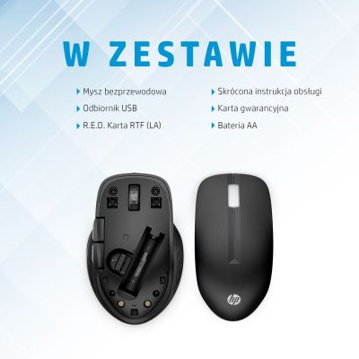 9. HP 430 Multi-Device Wireless Mouse, schwarz – kabellose schwarze Maus 3B4Q2AA