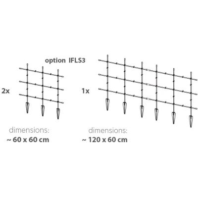 2. Bodenstützen Pflanzenstütze 60x120cm Waldgrün
