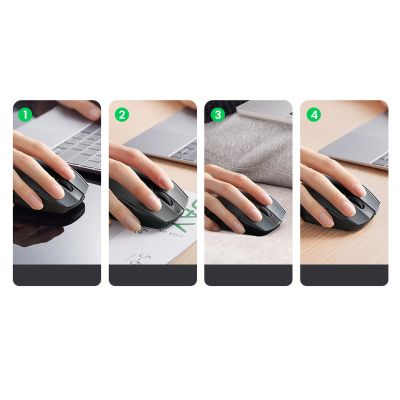 16. Ugreen MU006 Kabellose optische USB-Maus mit 2,4 GHz und 4000 DPI – Schwarz