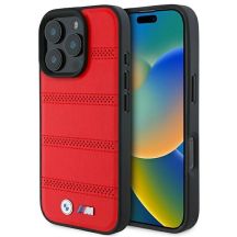 BMW M Perforated And Stitched Line MagSafe Hülle für iPhone 16 Pro – rot