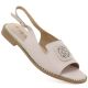 Damen-Ledersandalen, flach, nude, S.Barski 61-6018