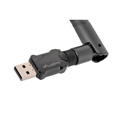 12. LANBERG WLAN-Netzwerkkarte WLAN USB 2.0 Dualband AX900 Antenne