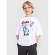 Oversize-T-Shirt für Jungen mit Aufdruck 4F 4FJRAW25TTSHM3062-10S