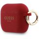 3. Guess Silikon-Glitzerringhülle für AirPods Pro 3 – Rot und Glitzer
