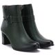 4. Gefütterte Damen-Ankle-Boots mit Absatz, grün, M.Daszyński SA125-32