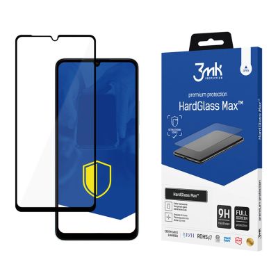 3. Verstärktes, vollflächiges gehärtetes Glas 3MK HardGlass Max Schwarz für Xiaomi Redmi 13C / Poco C65