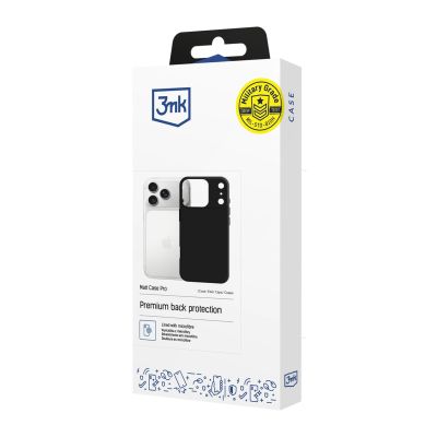 21. 3mk Matt Case Pro für Apple iPhone 17 Pro – Mattschwarz
