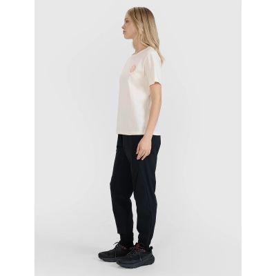 4. Übergroßes bedrucktes Damen-T-Shirt 4F 4FWSS25TTSHF1994-11S