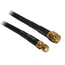 DeLOCK 10 m SMA m/f Koaxialkabel CFD200 Schwarz