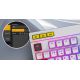 12. Hator Icefall weiße Membran-Gaming-Tastatur (schwarze und weiße Tasten)