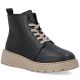 7. Schwarze Plateau-Stiefeletten aus Leder für Damen, Rieker 70405-01