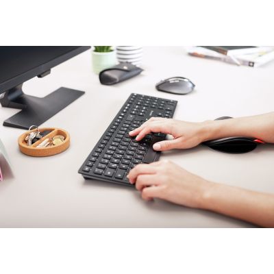 9. CHERRY KW 9100 SLIM Universal-Tastatur, kabellos mit Funk und Bluetooth, QWERTZ-Tastatur, Deutsch, Schwarz