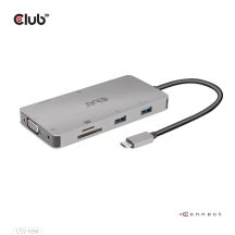 CLUB3D CSV-1594 USB 3.2 Gen 1 (3.1 Gen 1) Typ-C Dockingstation, Schwarz, Grau