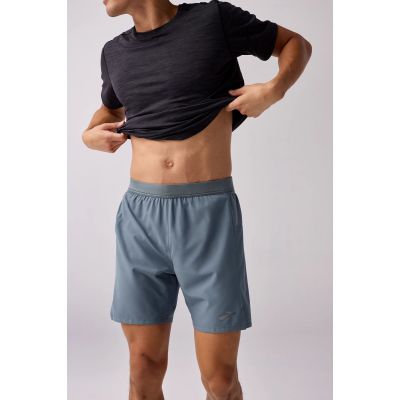 Journey 7″ 2-in-1 Short Laufshorts für Herren, Grau