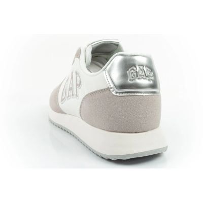 5. Gap Damen-Sportschuhe Nashville Arch Logo Sneaker, modisch und bequem, weiß-beige