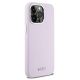 4. DKNY Flüssigsilikon-Hülle mit kleinem Metalllogo und MagSafe-Funktion für iPhone 14 Pro Max – Pink
