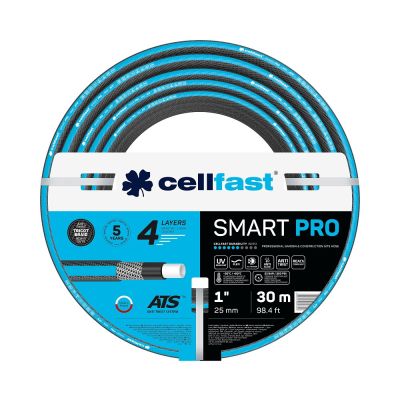 Smart Pro ATS Schwarzer Gartenschlauch 1 Zoll 30 Meter