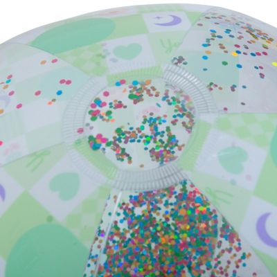 3. Aufblasbarer Strandball 50 cm, glitzernd grün 53197