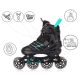 9. Meteor M 34-38 Buzzy Rollschuhe Schwarz/Rosa/Mint