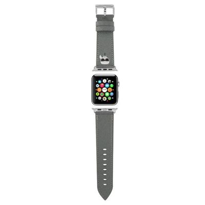 Karl Lagerfeld KLAWMOKHG Apple Watch Strap 38/40 / 41mm Silber / Silberband Saffiano Karl Heads