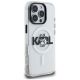 4. Karl Lagerfeld IML Choupette Sketch Logo MagSafe Hülle für iPhone 16 Pro - Transparent