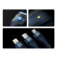 14. Baseus Flash Series II Kabel USB - USB Type C / Lightning / Micro USB 100 W 1,2 m blau (CASS030003)