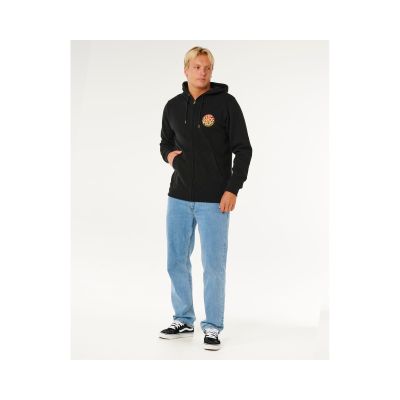 4. RIP CURL Wettie Passage Icon Zip Thru Herren-Sweatshirt Schwarz
