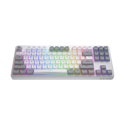 11. HATOR Rockfall 3 TKL Kabellose Tastatur Universal USB + RF + Bluetooth QWERTZ Englisch Weiß