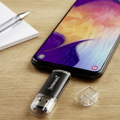 5. Intenso Twist Line USB-Stick 128 GB USB Typ-A / USB Typ-C 3.2 Gen 1 (3.1 Gen 1) Anthrazit