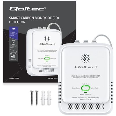 10. QOLTEC Kohlenmonoxidsensor | CO-Melder | 85 dB LED-Alarm
