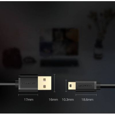 10. Ugreen USB-Kabel – Mini-USB, 480 Mbit/s, 2 m, US132 (schwarz)