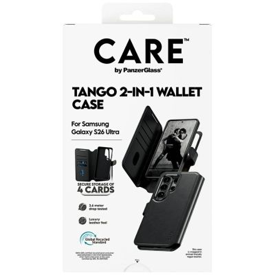 7. CARE by PanzerGlass Tango 2in1 Brieftaschenhülle für Samsung Galaxy S26 Ultra - Schwarz