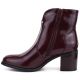 3. Damen-Ankle-Boots aus burgunderrotem Lackleder mit hohem Absatz, Modell M.Daszyński MR2337
