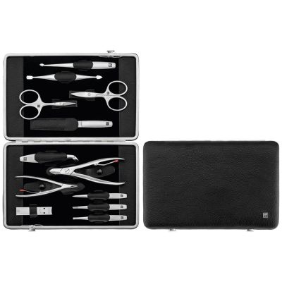 ZWILLING TWINOX Maniküre-Set – schwarzes Lederetui, 12-teilig