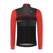 Rogelli STRYDE Langarm-T-Shirt schwarz und rot Größe