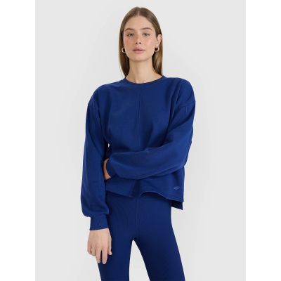 Oversize-Sweatshirt ohne Kapuze, offener Reißverschluss, Damen 4F 4FWSS25TSWSF1543-30S