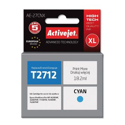 Activejet AE-27CNX Tinte (ersetzt Epson 27XL T2712; Supreme; 18 ml; blau)