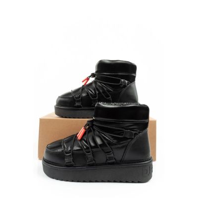 10. D.Franklin Damen Schneestiefel Winter Modische Isolierte Stiefeletten Schwarz