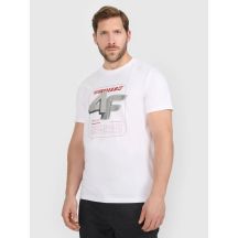 Herren-T-Shirt mit Aufdruck, regulär, Größe 4F 4FRAW25TTSHM3612-10S