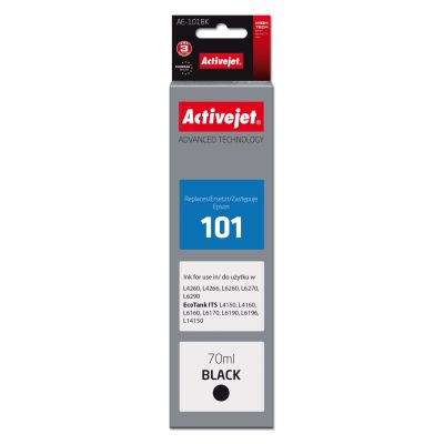 Activejet AE-101BK Tintenflasche (Ersatz für Epson 101; Supreme; 70 ml; Schwarz)