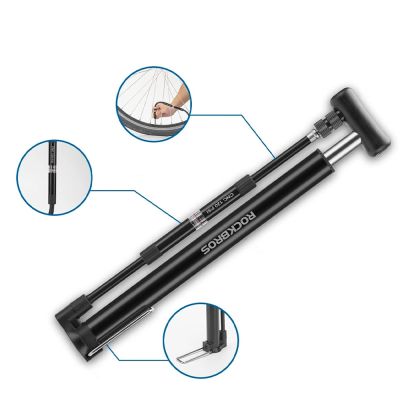 4. Rockbros 42322821001 Standfahrradpumpe – Schwarz